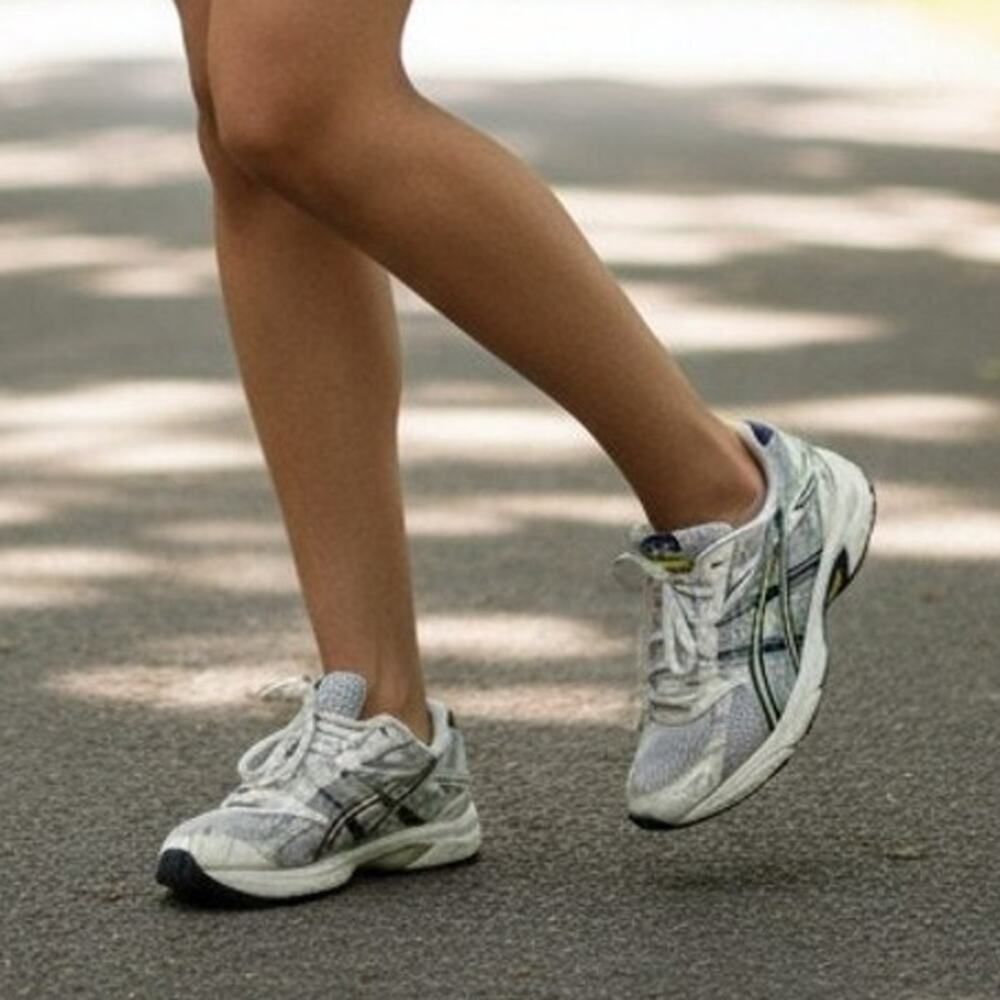 ASICS Women's Silver & White Running Sneakers - Size 10.5
